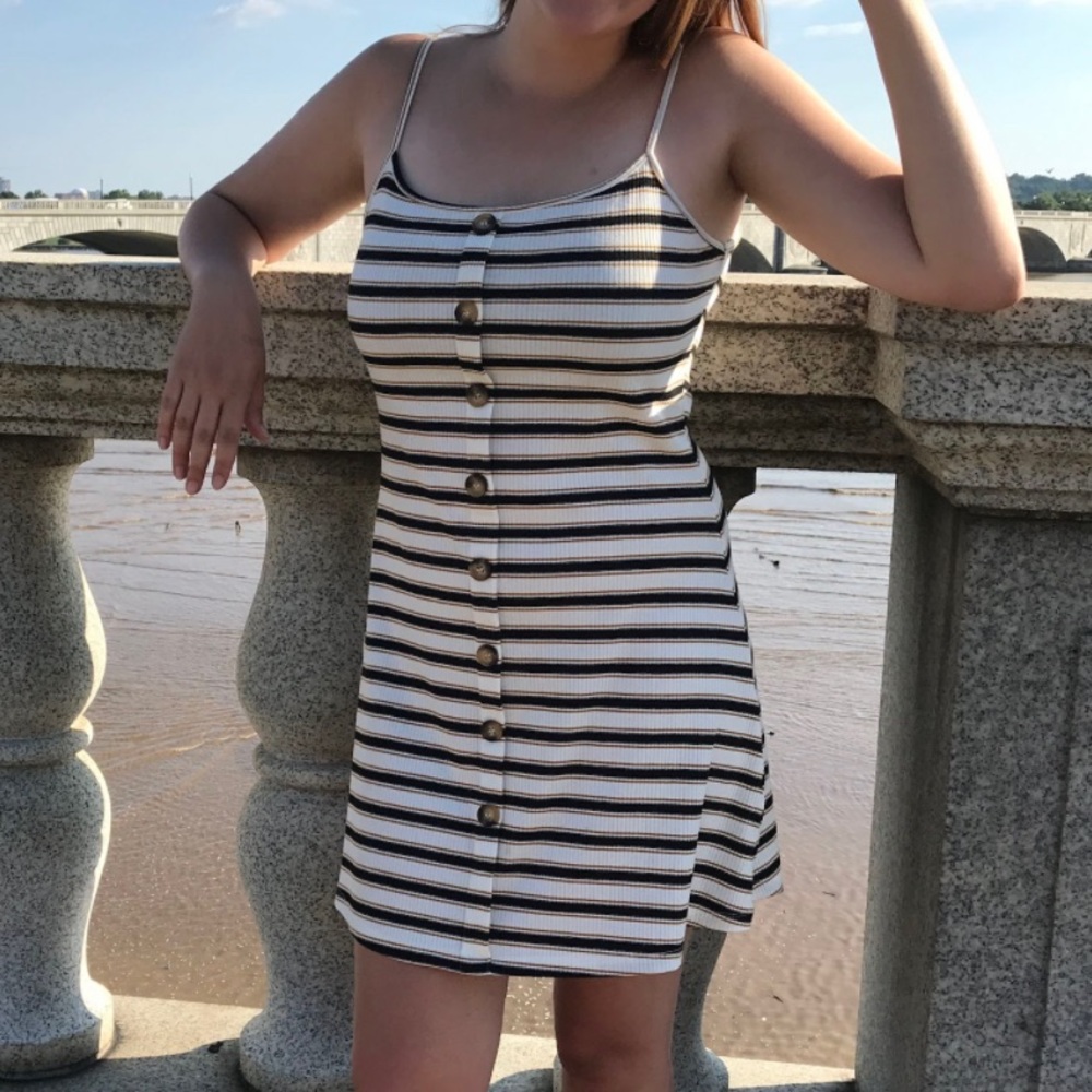 Striped Ribbed Summer Dress from Primark